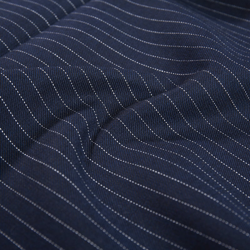 FX55051 Pasadyang Disenyo Yarn Dyed Stripe Design TR Stretch Woven Tela para sa Suit at Blazers