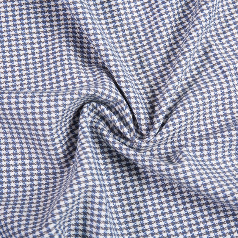 FX55681 Makukulay na Houndstooth Yarn Dyed Customize Design TR Spandex Fabric Para sa Suit at Uniporme