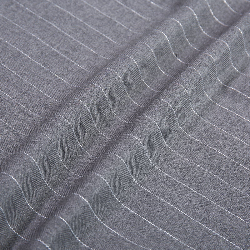 FX55936 Yarn Dyed Stripe Design Polyester Rayon Spandex Suiting Tela